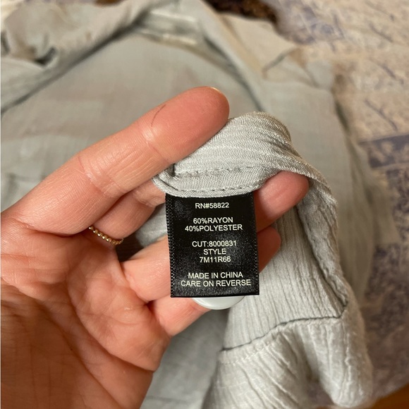 Max Studio London Light Grey Crinkled Belted Double Breasted Duster Dress Size M - Picture 11 of 12